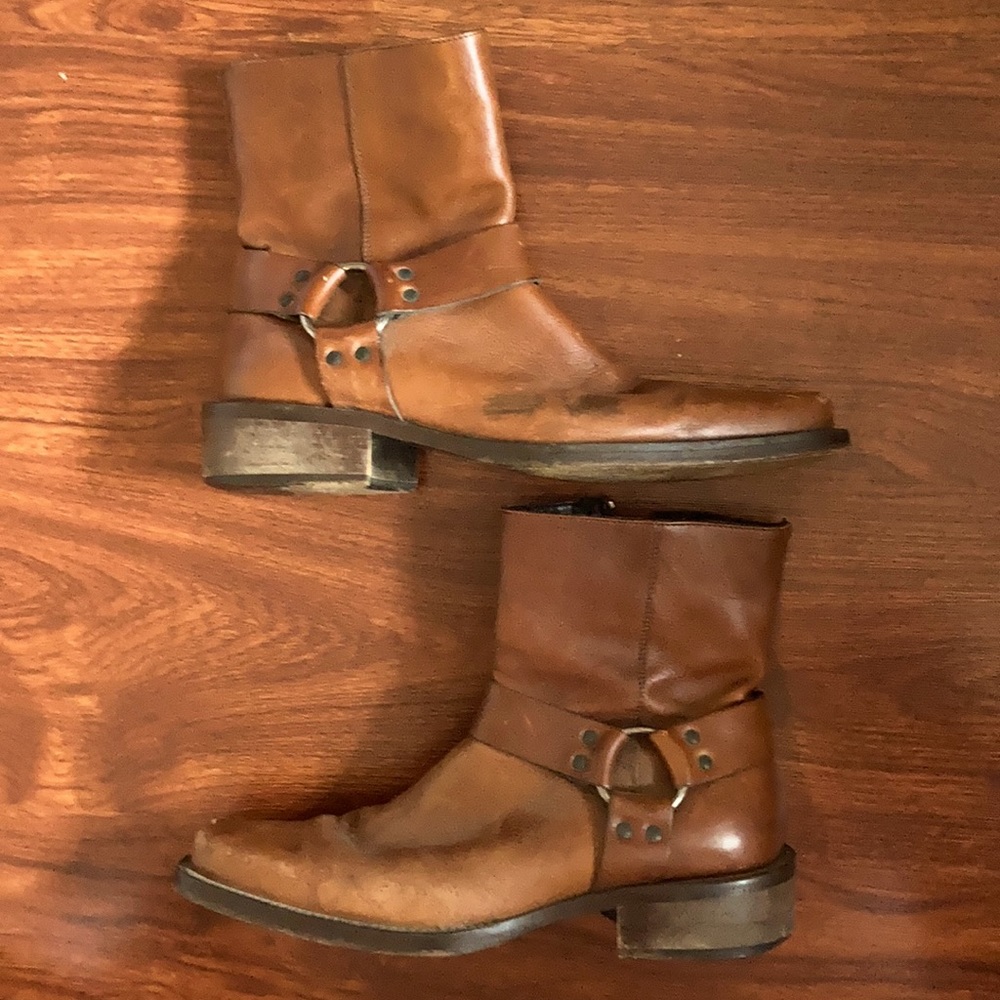 Via Spiga Men’s Italian Leather Harness Boots 8